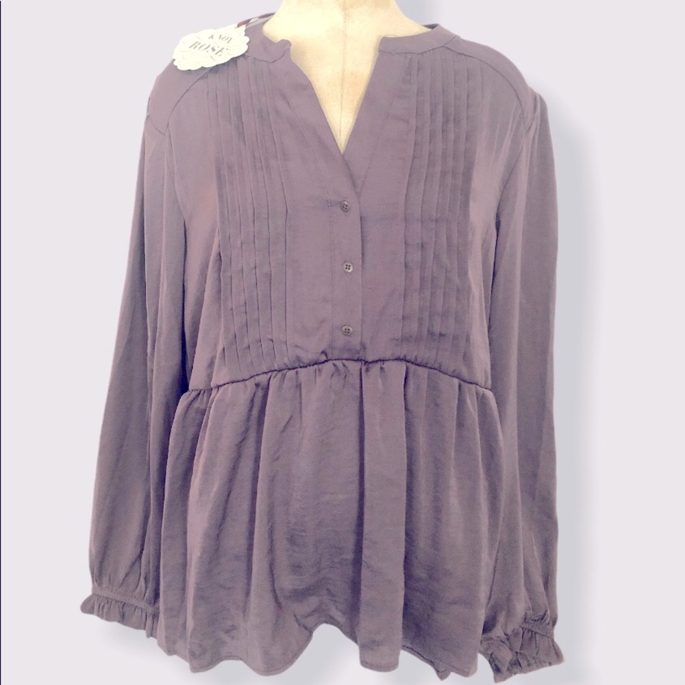 Women's Balloon Long Sleeve Blouse - Knox Rose